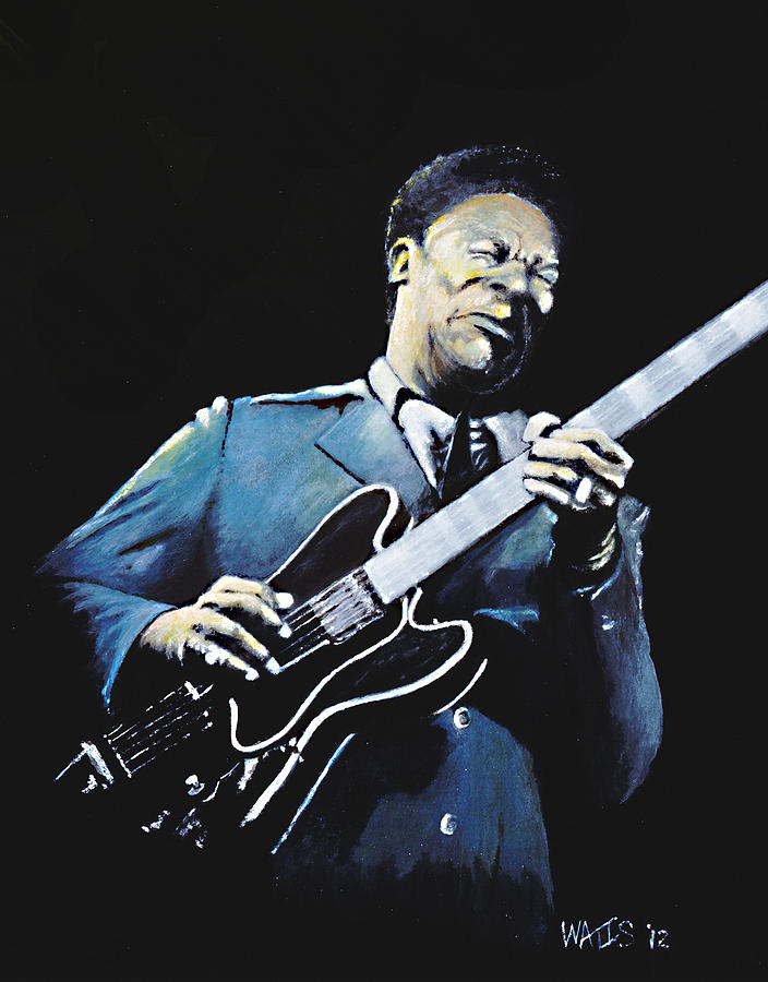 Playin Pearl - BB King Painting by William Walts