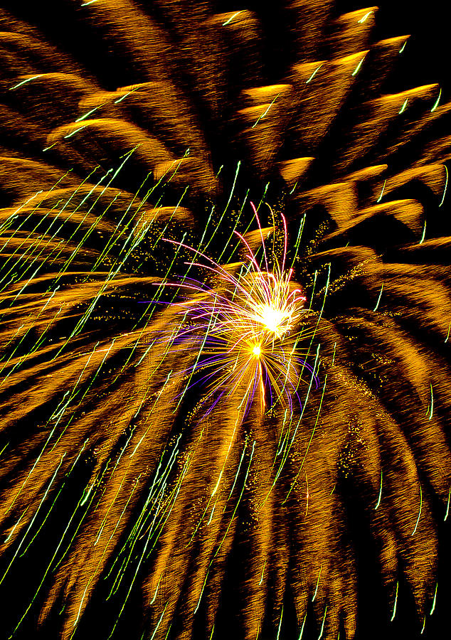 Playin with Fireworks V Photograph by Michael Nowotny