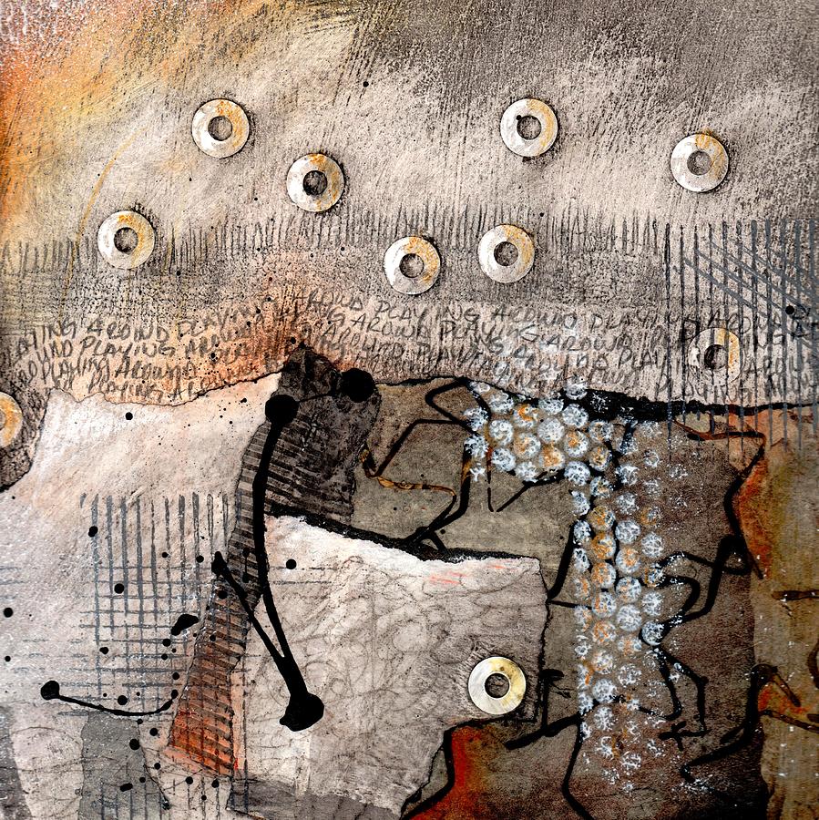Abstract Mixed Media - Playing Around  by Laura  Lein-Svencner