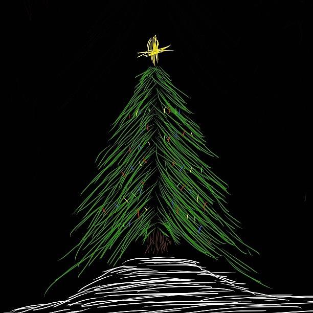Christmas Photograph - Playing Around With #procreate. Merry by Rob Beasley