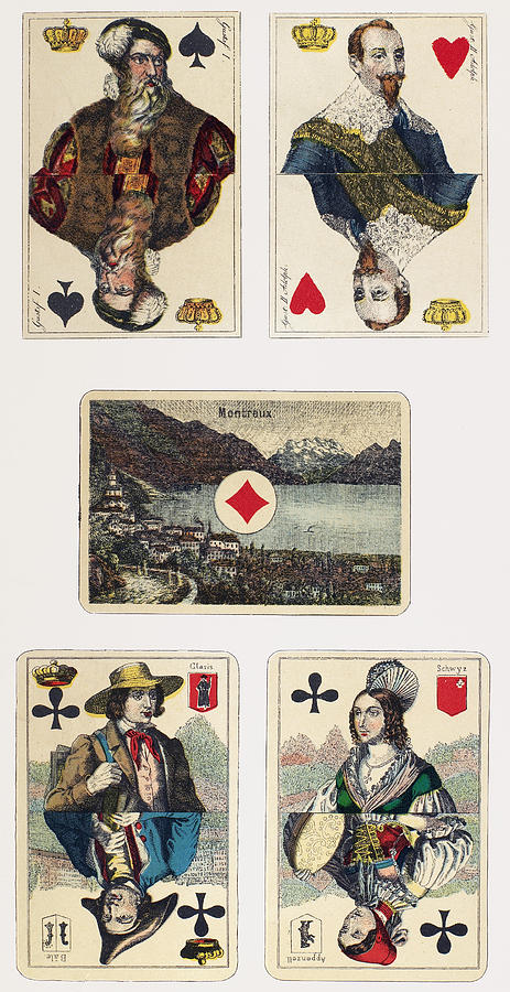 Playing Cards, 1878-1880 Painting by Granger