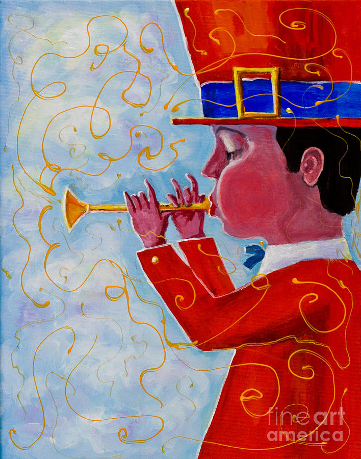 Playing for the clouds Painting by Maxim Komissarchik