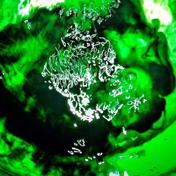 Water Photograph - Playing With Green Dye And Water. Add A by Tyler Rice