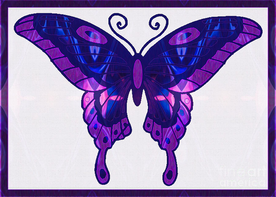 Playing With Purple Abstract Butterfly Art by Omaste Witkowski Digital Art by Omaste Witkowski