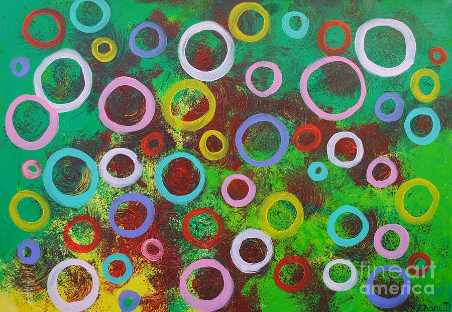 Abstract Painting - Playing with soap in the park by Chani Demuijlder