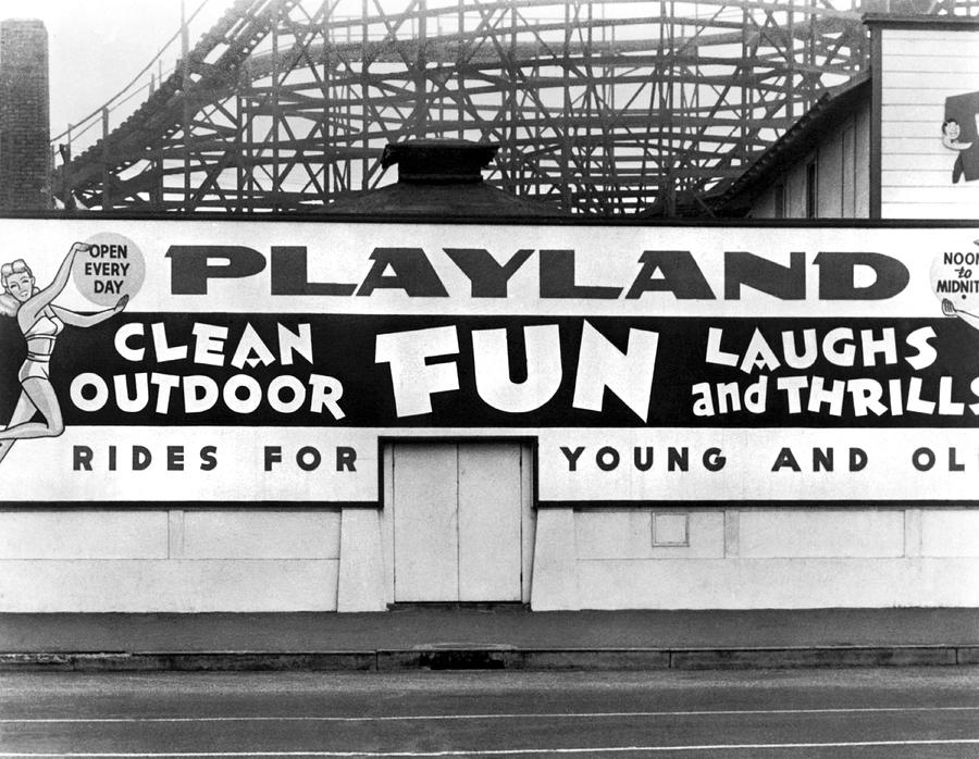 Playland at the Beach Photograph by Underwood Archives