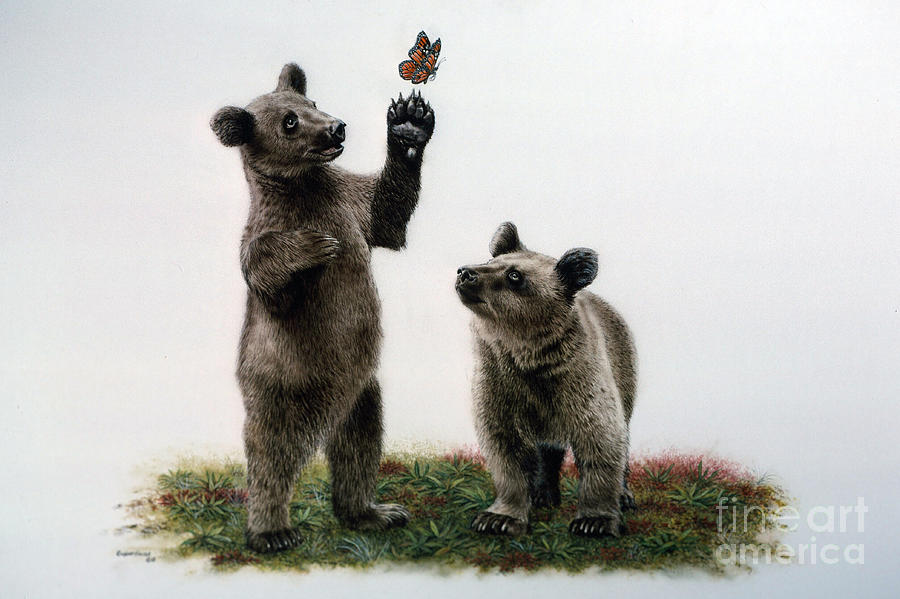 Bear Painting - Playmates by Richard Hauser