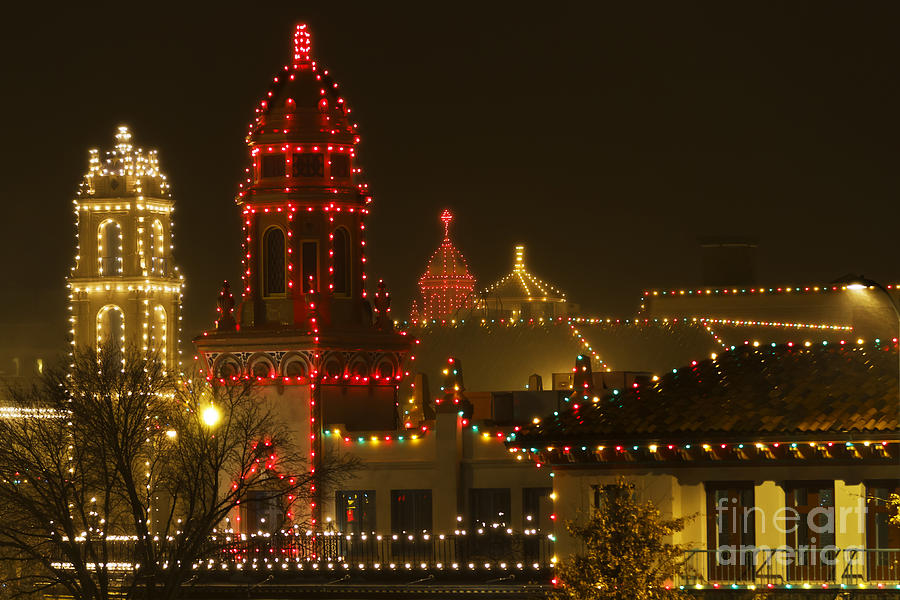 Plaza Christmas Lights Photograph by Dennis Hedberg