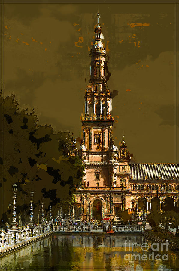 Plaza de Espana - Seville Photograph by Mary Machare