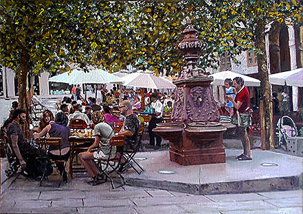 Plaza de la verdura Painting by Juan Carvajal - Fine Art America