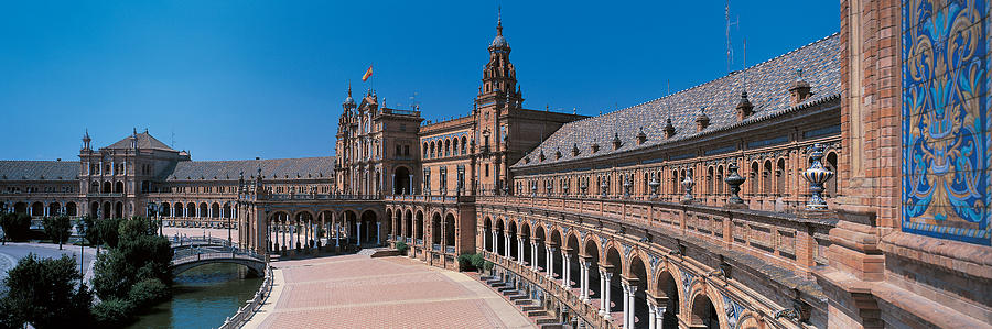 Architecture Photograph - Plaza Espana Seville Andalucia Spain by Panoramic Images