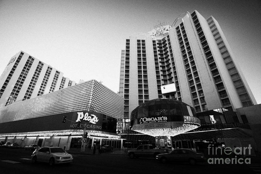 Las Vegas Photograph - plaza hotel and casino downtown Las Vegas Nevada USA by Joe Fox
