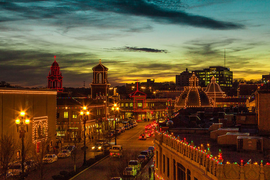 Kansas City Photograph - Plaza Lights At Sunset by Steven Bateson