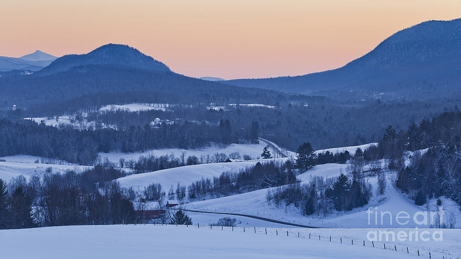 Pleasant Valley Winter Twilight Photograph by Alan L Graham