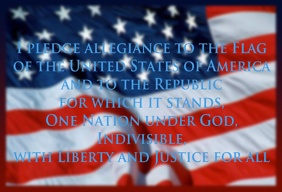 Flag Photograph - Pledge of Allegiance by Bill Dutting