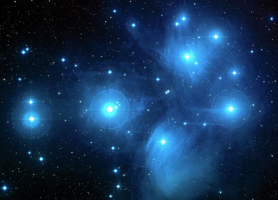 Pleiades Star Cluster (m45) Photograph by Nasaesastsciauracaltech