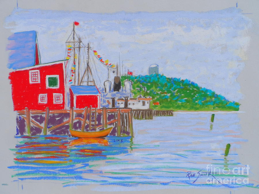 Plein Air -fisheries museum Pastel by Rae  Smith PSC