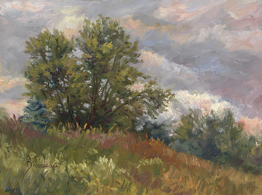 Plein Air - Near the Chicopee River Painting by Lucie Bilodeau