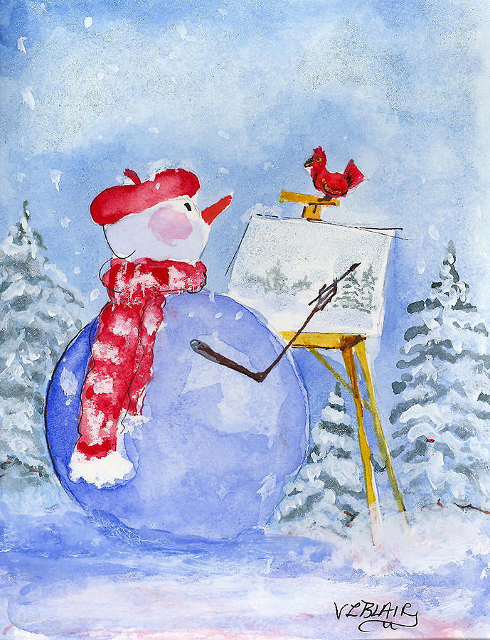Christmas Painting - Plein Air Noel by Vickie Blair