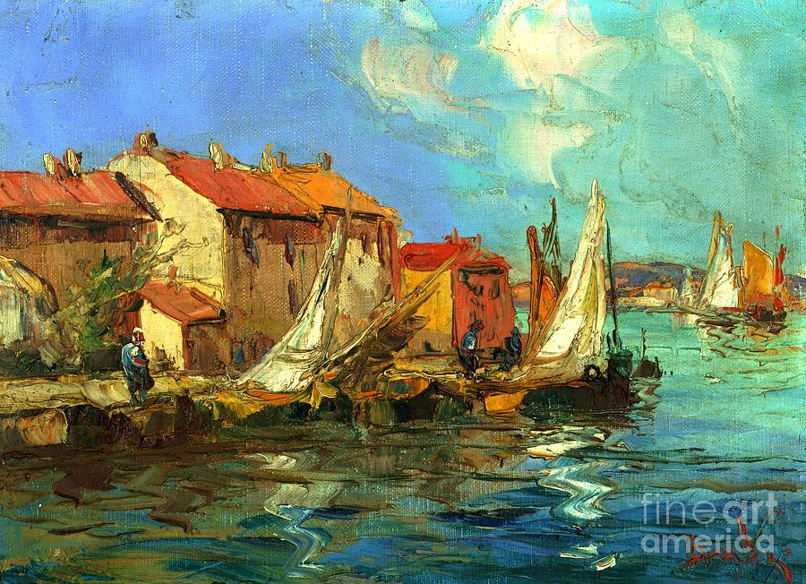Sail Boats Painting - Plein Air one by Michael Swanson