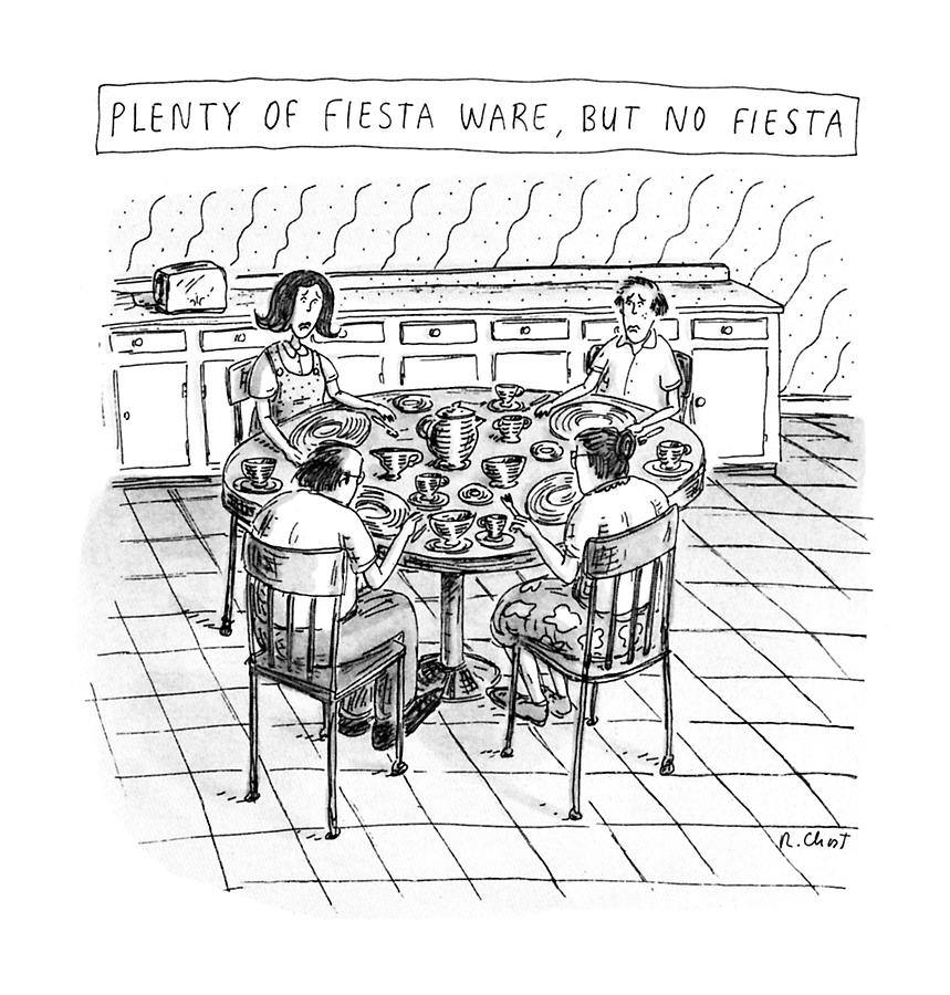 Plenty Of Fiesta Wear Drawing by Roz Chast