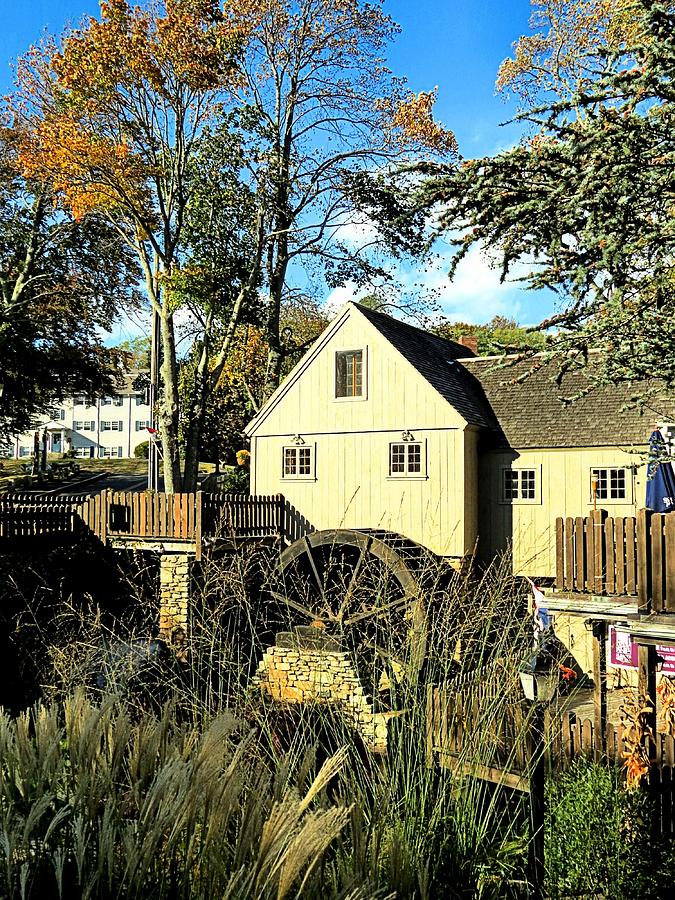 Fall Photograph - Plimoth Grist Mill in Fall by Janice Drew