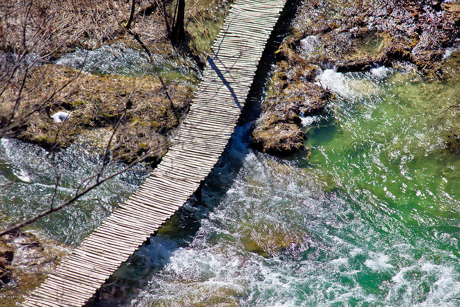 Plitvice lakes national park wooden boardwalk Photograph by Brch Photography