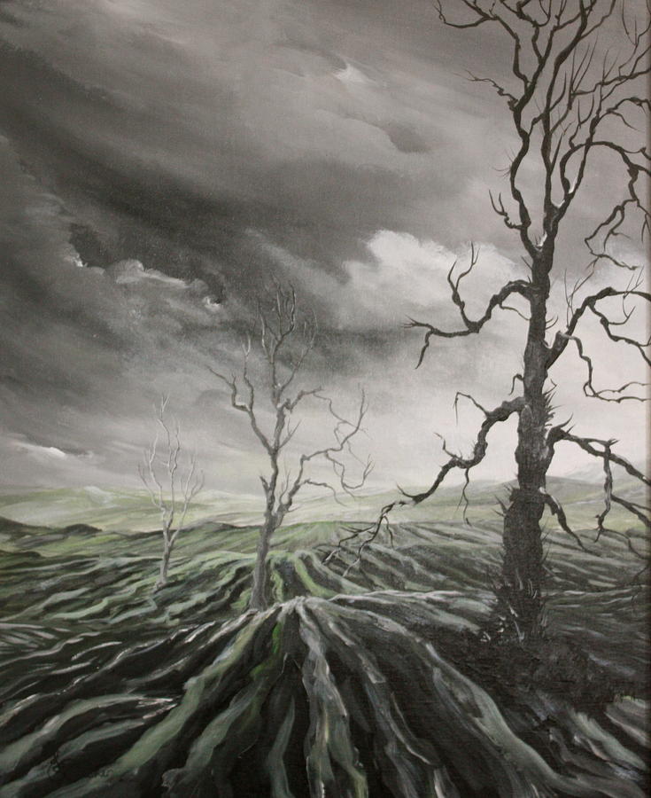 Ploughed Fields Painting by Jean Walker