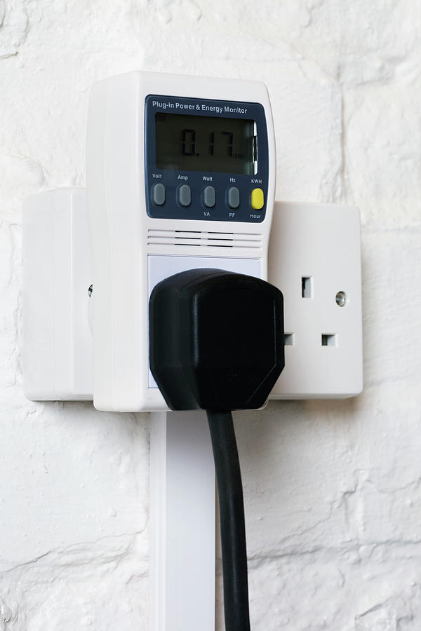 Device Photograph - Plug-in Electricity Meter by Emmeline Watkins/science Photo Library