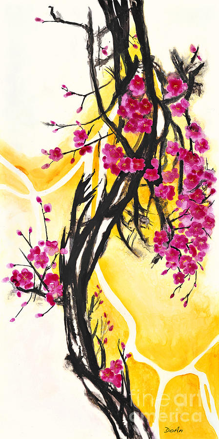 Flower Painting - Plum Blossoms by Antony Galbraith