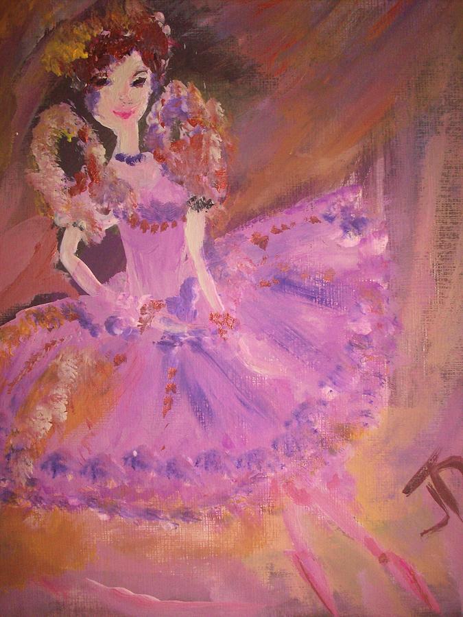 Fairy Painting - Plum fairy by Judith Desrosiers