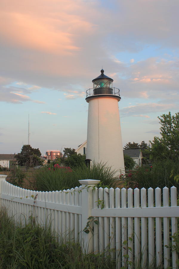 Plum Island Lighthouse And Picket Fence Photograph