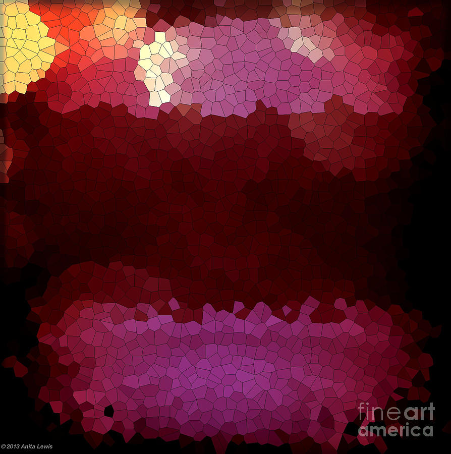 Abstract Photograph - Plum Mosaic by Anita Lewis