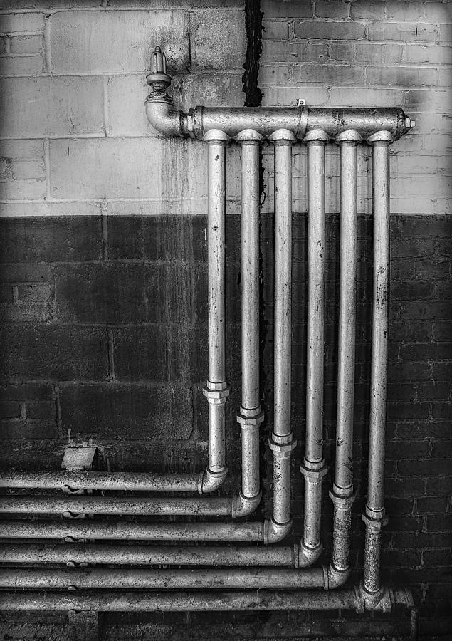 Architecture Photograph - Plumbing Symmetry by Susan Candelario