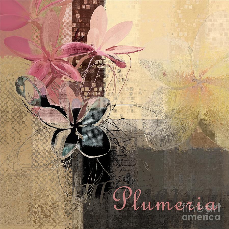 Plumeria - 64-115152167m4t3b Digital Art by Variance Collections