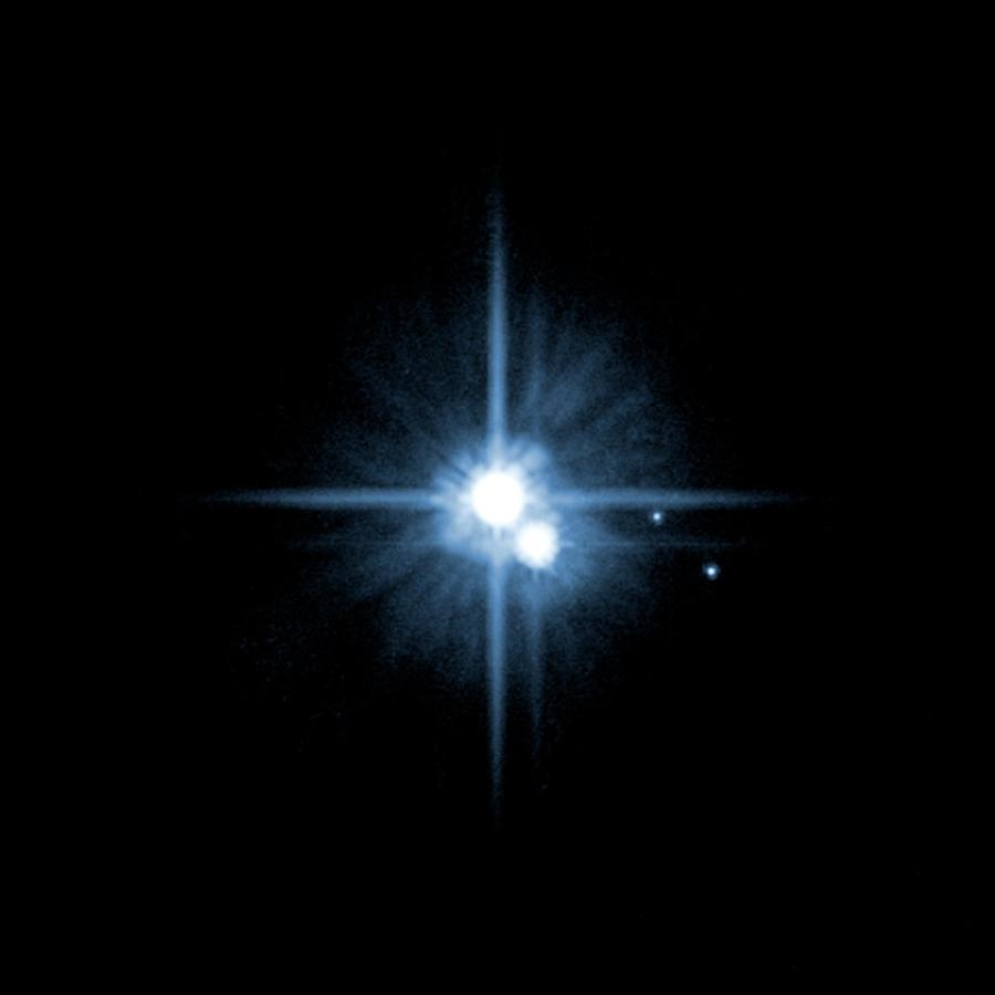 Pluto And Its Moons Photograph by Nasa, Esa, H. Weaver (jhuapl), A. Stern (swri), And The Hst Pluto Companion Search Team