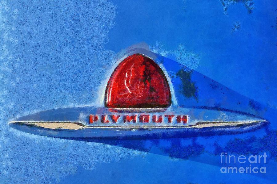 Car Painting - Plymouth badge by George Atsametakis