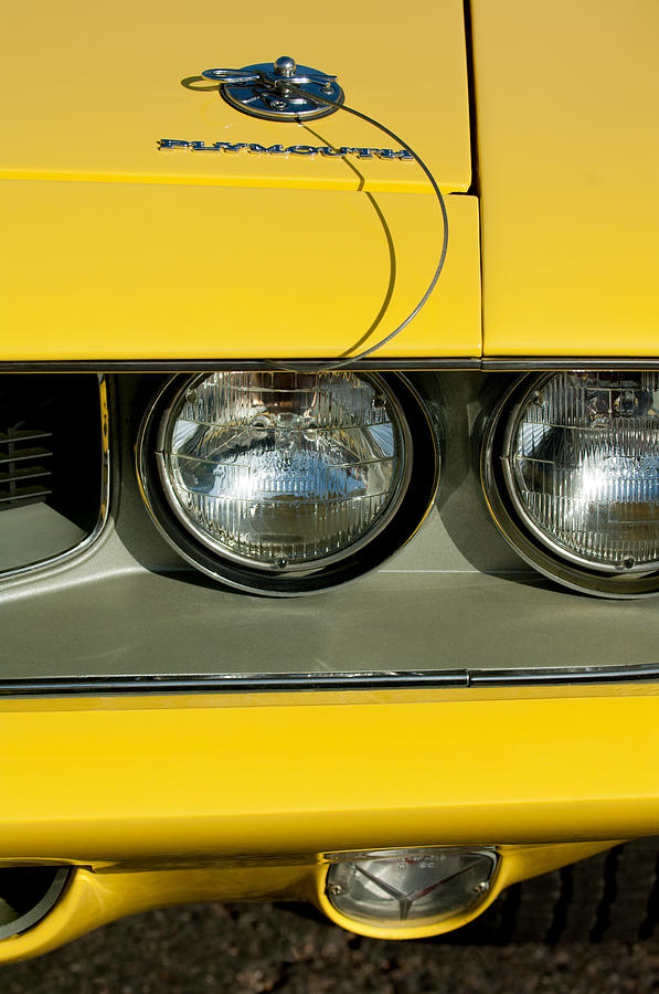 Plymouth Barracuda - Hemi Cuda - Head Lights Emblem Photograph by Jill Reger