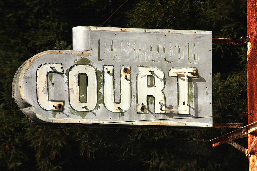 Plymouth Court Sign Photograph by Art Block Collections - Pixels