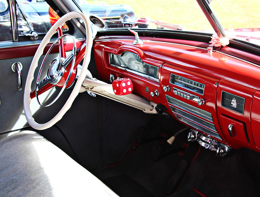 Plymouth Dash red and white with chrome Photograph by Tom Conway