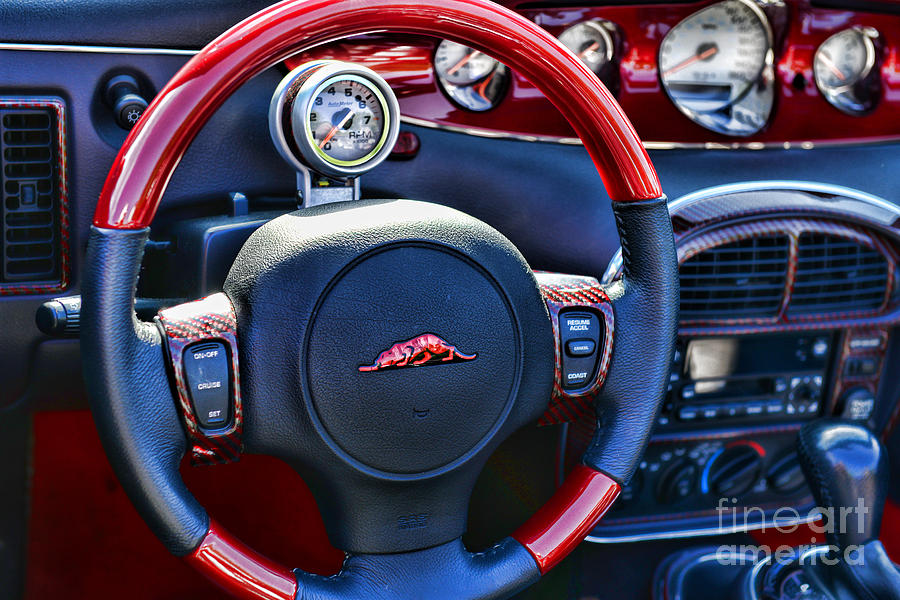 Paul Ward Photograph - Plymouth Prowler Steering Wheel by Paul Ward