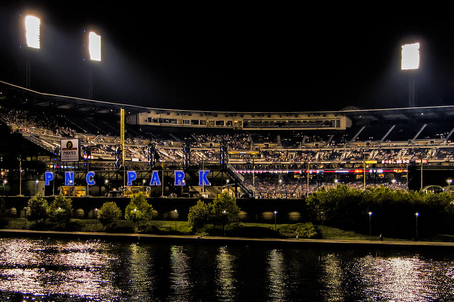 PNC Park at Night Photograph by Tom Gort