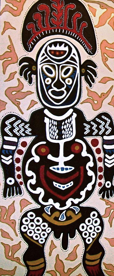 Papua New Guinea Manggi Painting by Carol Tsiatsios