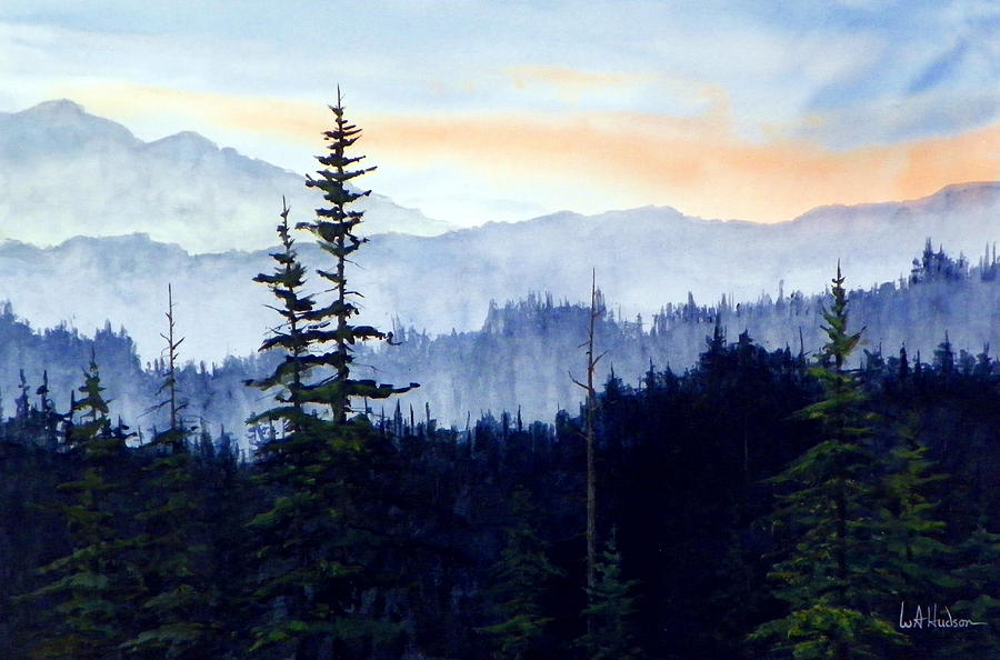PNW Spruce Painting by Bill Hudson