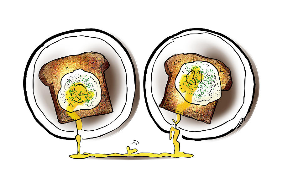 Poached Egg Love Digital Art by Mark Armstrong