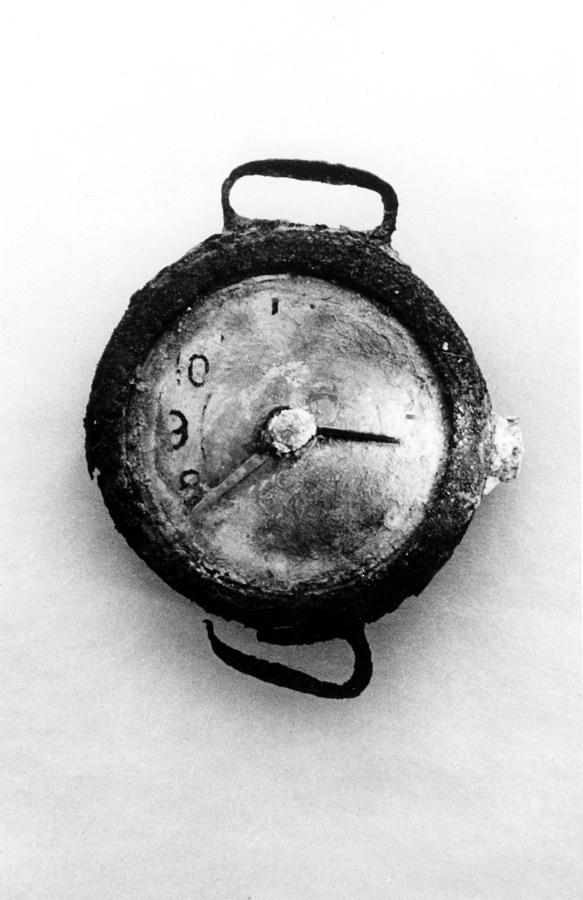 Watch Still Life Photograph - Pocketwatch Recovered From Hiroshima by Brian Brake