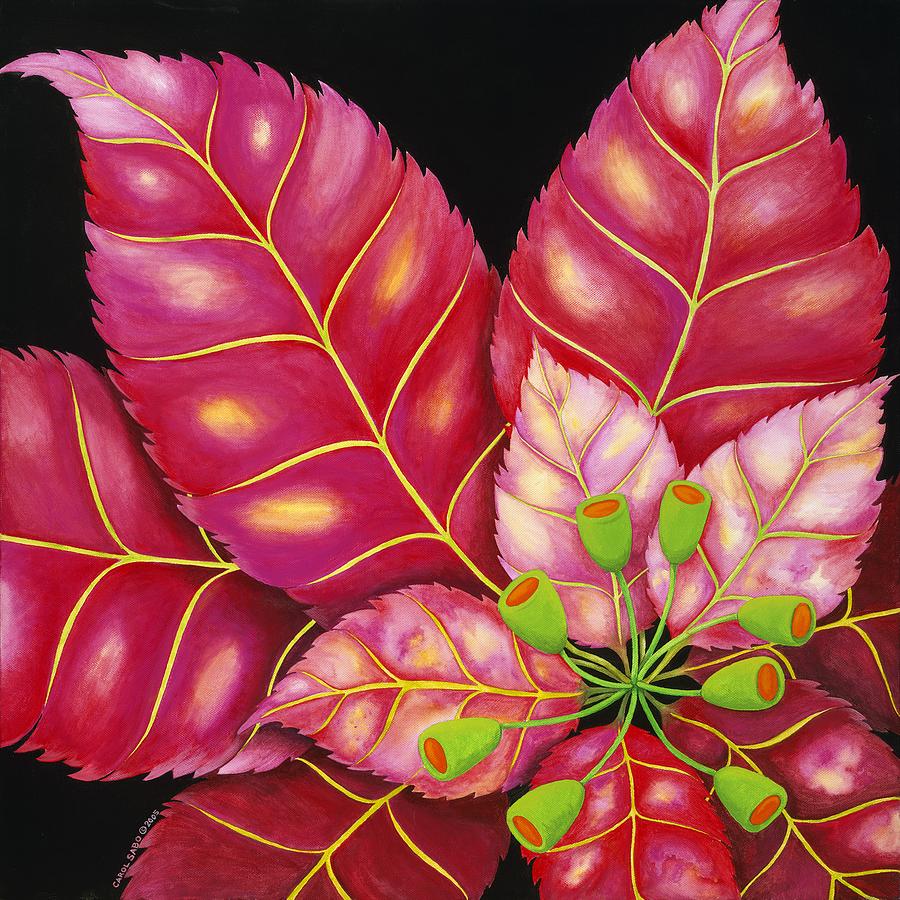 Poinsettia Painting by Carol Sabo