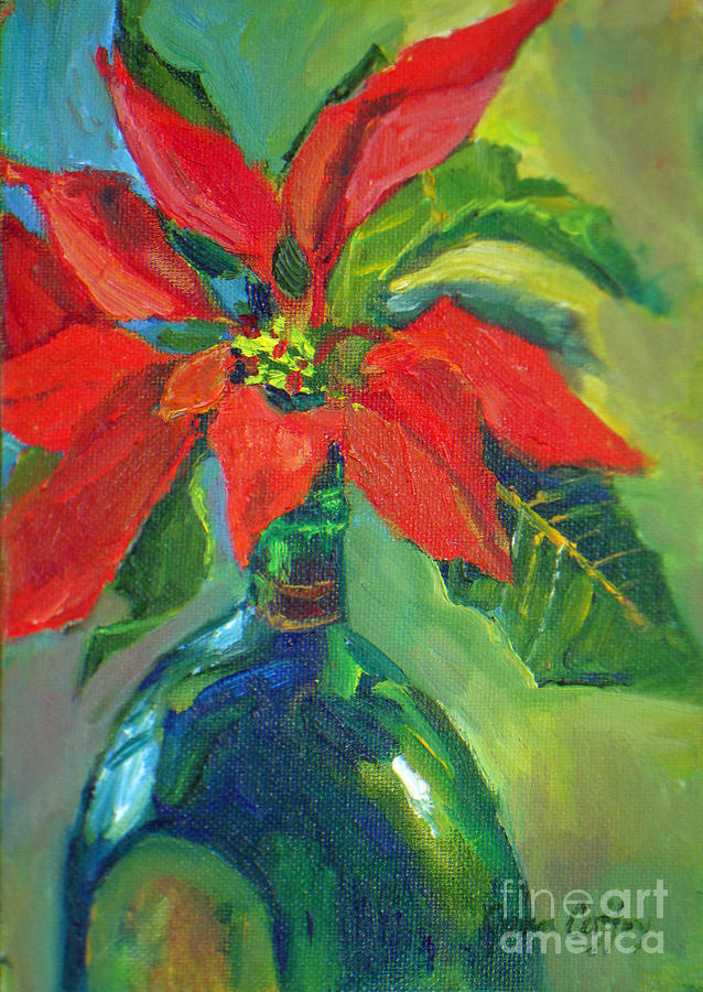 Poinsettias Painting by Joan Coffey
