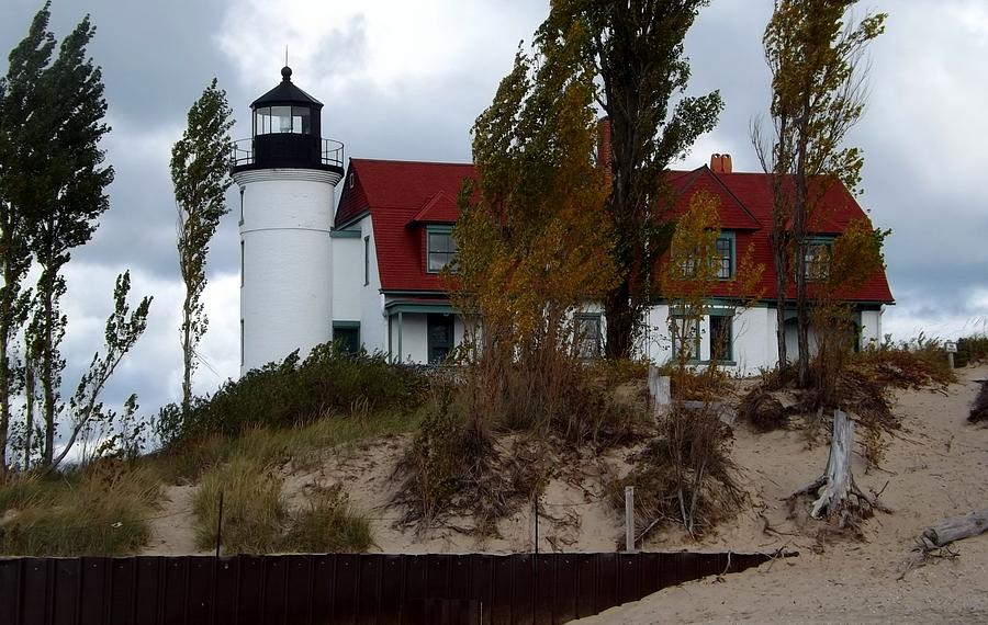 Point Betsie In The Wind Photograph