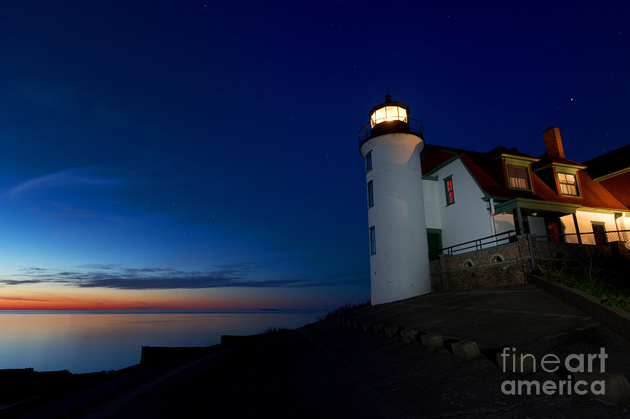 Point Betsie Lighthouse at Night - Frankfort Michigan Photograph by ...